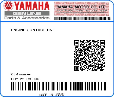 Product image: Yamaha - BR5H591A0000 - ENGINE CONTROL UNI  0