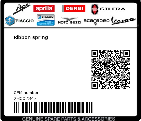 Product image: Moto Guzzi - 2B002347 - Ribbon spring  0