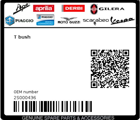 Product image: Moto Guzzi - 2S000436 - T bush  0