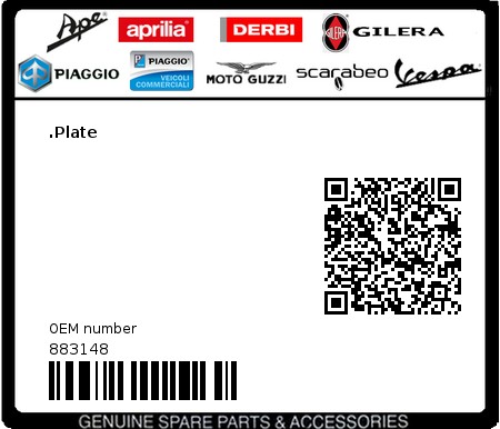 Product image: Moto Guzzi - 883148 - .Plate  0