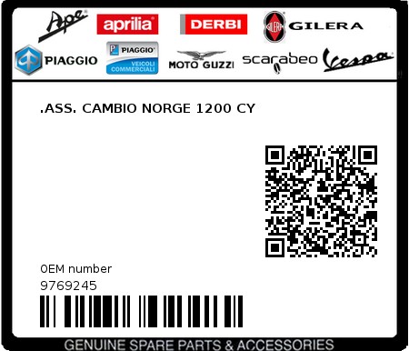 Product image: Moto Guzzi - 9769245 - .ASS. CAMBIO NORGE 1200 CY  0