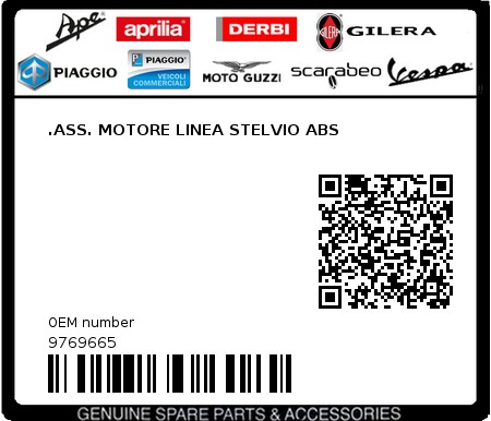 Product image: Moto Guzzi - 9769665 - .ASS. MOTORE LINEA STELVIO ABS  0