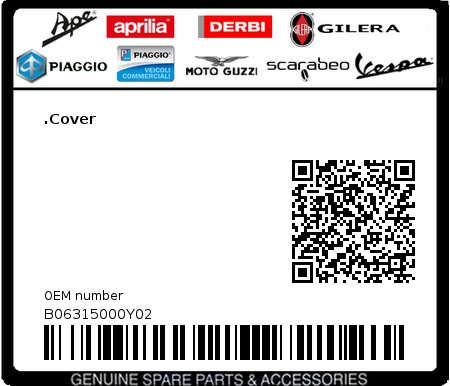 Product image: Moto Guzzi - B06315000Y02 - .Cover  0