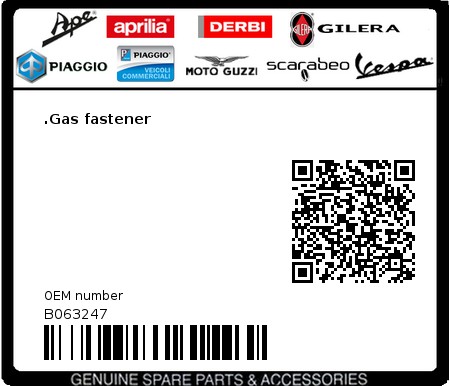 Product image: Moto Guzzi - B063247 - .Gas fastener  0
