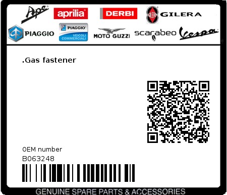 Product image: Moto Guzzi - B063248 - .Gas fastener  0