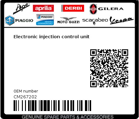 Product image: Moto Guzzi - CM267202 - Electronic injection control unit  0