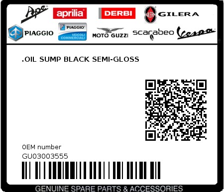 Product image: Moto Guzzi - GU03003555 - .OIL SUMP BLACK SEMI-GLOSS  0