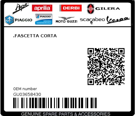 Product image: Moto Guzzi - GU03658430 - .FASCETTA CORTA  0