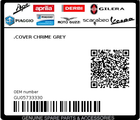 Product image: Moto Guzzi - GU05733330 - .COVER CHRIME GREY  0