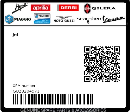 Product image: Moto Guzzi - GU23204571 - Jet  0