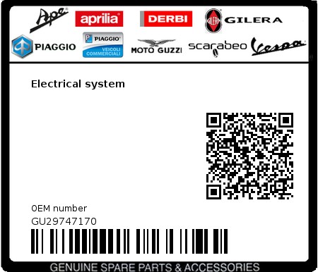 Product image: Moto Guzzi - GU29747170 - Electrical system  0