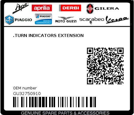 Product image: Moto Guzzi - GU32750910 - .TURN INDICATORS EXTENSION  0