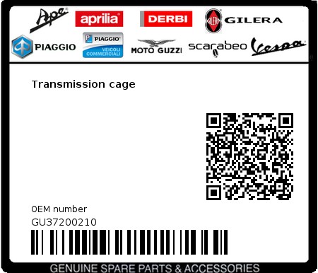 Product image: Moto Guzzi - GU37200210 - Transmission cage  0