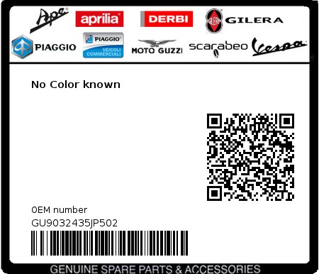Product image: Moto Guzzi - GU9032435JP502 - No Color known  0