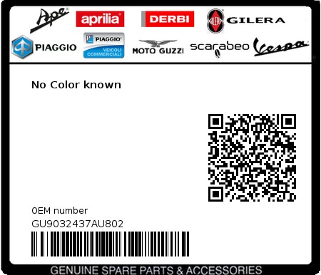 Product image: Moto Guzzi - GU9032437AU802 - No Color known  0