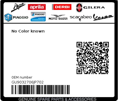 Product image: Moto Guzzi - GU9032706JP702 - No Color known  0