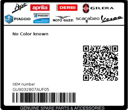 Product image: Moto Guzzi - GU9032807AUF05 - No Color known  0