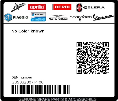 Product image: Moto Guzzi - GU9032807JPF00 - No Color known  0