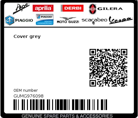 Product image: Moto Guzzi - GUMG976098 - Cover grey  0