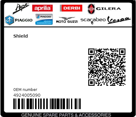 Product image: Gilera - 4924005090 - Shield  0