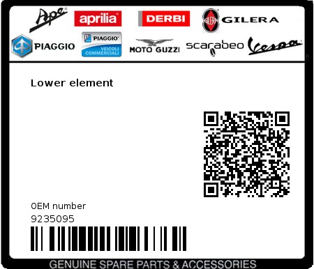 Product image: Gilera - 9235095 - Lower element  0