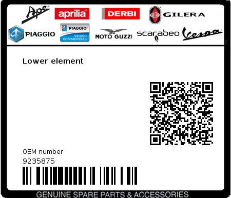 Product image: Gilera - 9235875 - Lower element  0