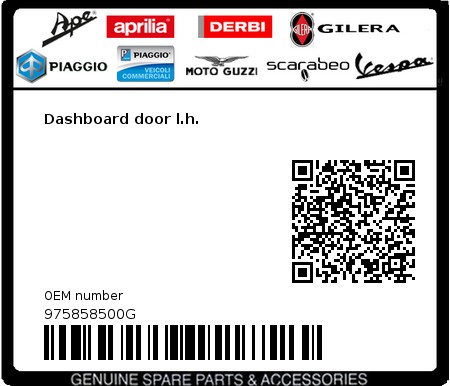 Product image: Gilera - 975858500G - Dashboard door l.h.  0