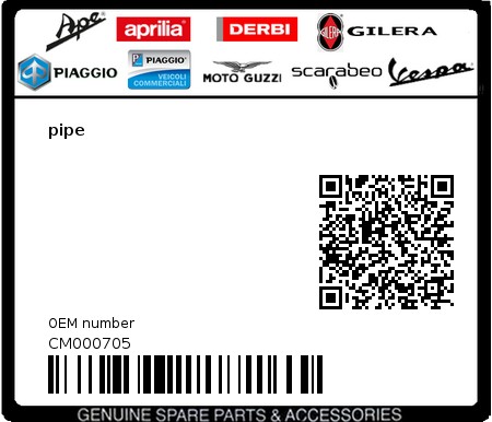Product image: Gilera - CM000705 - pipe  0
