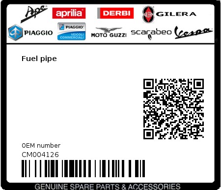 Product image: Gilera - CM004126 - Fuel pipe  0