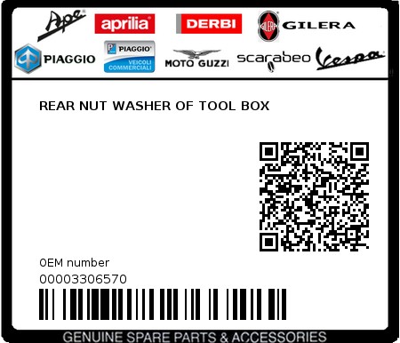 Product image: Aprilia - 00003306570 - REAR NUT WASHER OF TOOL BOX  0