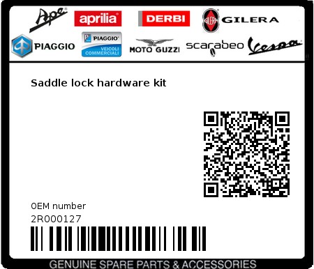 Product image: Aprilia - 2R000127 - Saddle lock hardware kit  0