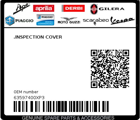 Product image: Aprilia - 63597400XP3 - .INSPECTION COVER  0