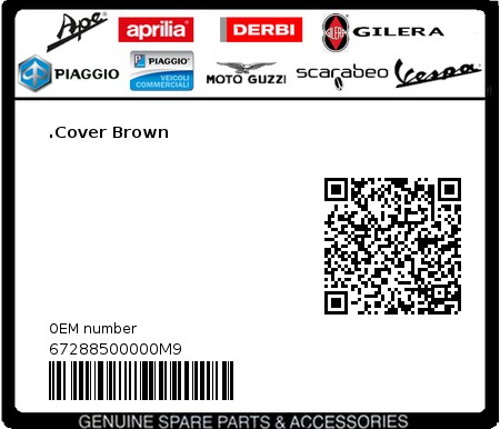 Product image: Aprilia - 67288500000M9 - .Cover Brown  0