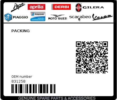 Product image: Aprilia - 831258 - PACKING  0