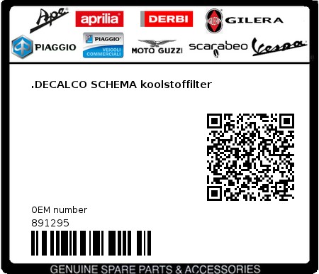 Product image: Aprilia - 891295 - .DECALCO SCHEMA koolstoffilter  0