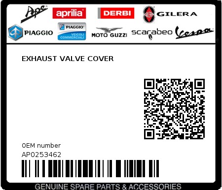 Product image: Aprilia - AP0253462 - EXHAUST VALVE COVER  0
