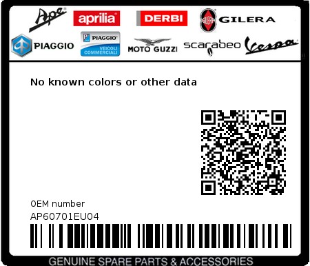 Product image: Aprilia - AP60701EU04 - No known colors or other data  0