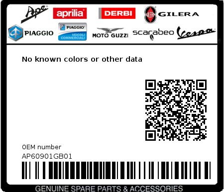 Product image: Aprilia - AP60901GB01 - No known colors or other data  0