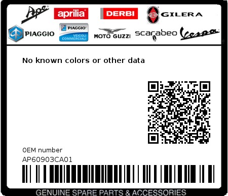 Product image: Aprilia - AP60903CA01 - No known colors or other data  0