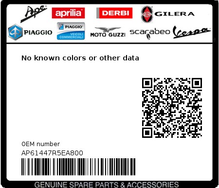 Product image: Aprilia - AP61447R5EA800 - No known colors or other data  0