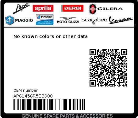 Product image: Aprilia - AP61456R5EB900 - No known colors or other data  0