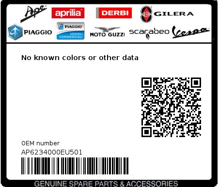 Product image: Aprilia - AP6234000EU501 - No known colors or other data  0