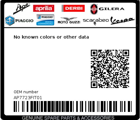 Product image: Aprilia - AP7723FIT01 - No known colors or other data  0