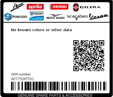 Product image: Aprilia - AP7750FIT01 - No known colors or other data  0