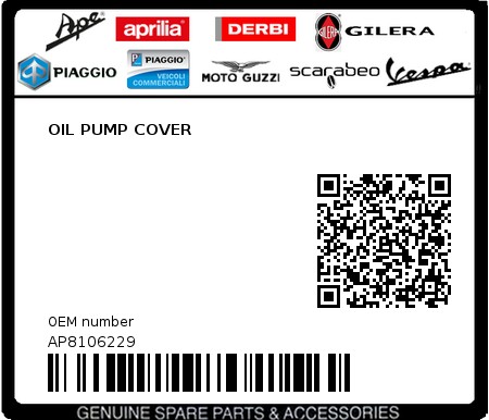 Product image: Aprilia - AP8106229 - OIL PUMP COVER  0