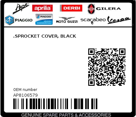 Product image: Aprilia - AP8106579 - .SPROCKET COVER, BLACK  0
