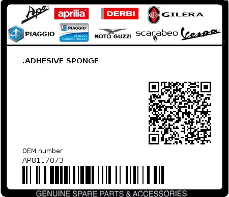 Product image: Aprilia - AP8117073 - .ADHESIVE SPONGE  0