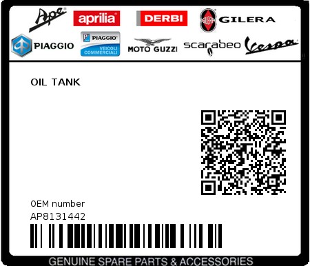 Product image: Aprilia - AP8131442 - OIL TANK  0