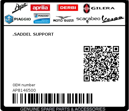 Product image: Aprilia - AP8146500 - .SADDEL SUPPORT  0