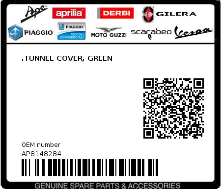 Product image: Aprilia - AP8148284 - .TUNNEL COVER, GREEN  0